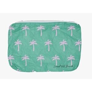 NEW LOCAL BEACH water resistant tyvek pouch in green neon palms